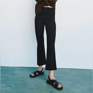 ZARA Cropped Flare Stretch Legging Pants